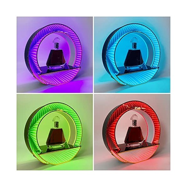 Présentoir à vin de bar, présentoir à bouteilles de vin, étagères de bar à LED for alcool avec télécommande, présentoirs à bo