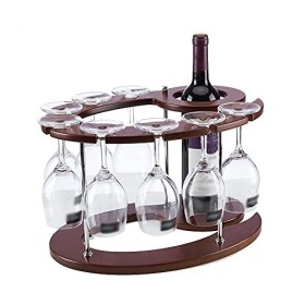 JacCos Casier à vin, casier à vin en Bois Original, casier à vin en Bois Massif de Raisin européen créatif casier à Verre à v