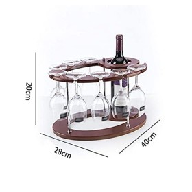 JacCos Casier à vin, casier à vin en Bois Original, casier à vin en Bois Massif de Raisin européen créatif casier à Verre à v