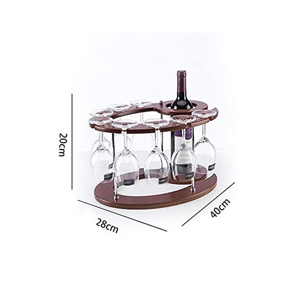 JacCos Casier à vin, casier à vin en Bois Original, casier à vin en Bois Massif de Raisin européen créatif casier à Verre à v