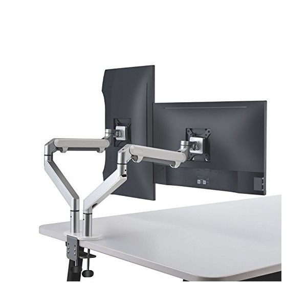 ThingyClub® Support de Moniteur LCD avec Bras à Ressort à Gaz VESA pour Écrans de 10"-27" Inclinaison à 90° vers le haut, 85°