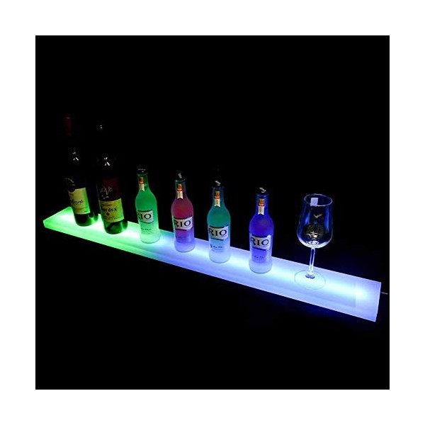 Présentoir de Bouteille de vin Présentoir de Bouteille Bar Liqueur LED Acrylique Barre Lumineuse Affichage Casier à vin, Prés