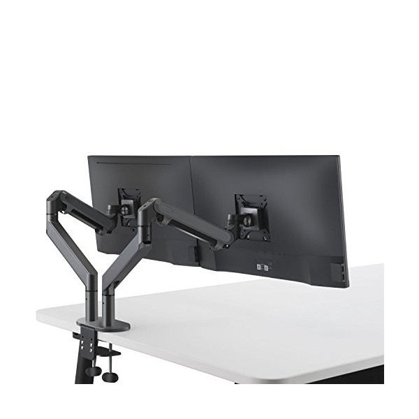 ThingyClub® Support de Moniteur LCD avec Bras à Ressort à Gaz VESA pour Écrans de 10"-27" Inclinaison à 90° vers le haut, 85°