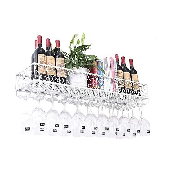 DOKERS Casier À Vin Suspendu Casier À Vin Mural Casier à vin Maison/Bar rétro Industriel Armoire à vin Murale avec étagères à