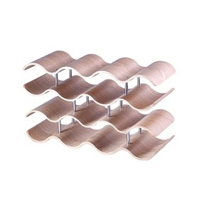 DADHI Casier à vin ondulé en Bois, Stockage de vin sur comptoir, Cave à vin, Garde-Manger, Armoire familiale 