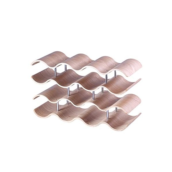 DADHI Casier à vin ondulé en Bois, Stockage de vin sur comptoir, Cave à vin, Garde-Manger, Armoire familiale 