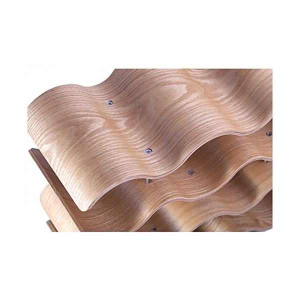 DADHI Casier à vin ondulé en Bois, Stockage de vin sur comptoir, Cave à vin, Garde-Manger, Armoire familiale 