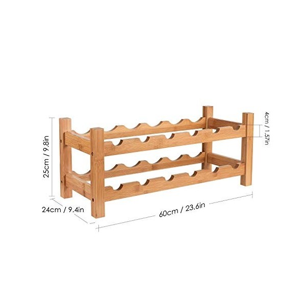 ANSNOW Casier À Verres À Vin Suspendu-Étagère 12 Bouteilles Casier À Vin Support À Vin Support À Bouteilles À 2Ux Présentoir 