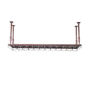 Cadre de Verre à vin en Verre Casier à vin en métal de Plafond, Hauteur et espacement réglables, casier à Verre à vin Multifo