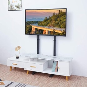 Medla Support TV sur Pied, Pied TV Universel Support TV Pied Supports Et Meubles TV pour LCD/LED/Plasma de 32-65 Pouces, Haut