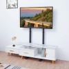Medla Support TV sur Pied, Pied TV Universel Support TV Pied Supports Et Meubles TV pour LCD/LED/Plasma de 32-65 Pouces, Haut