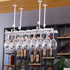 ANSNOW Porte-Gobelet À Vin Suspendu, Décoration Rétro, Casier À Vin, Support de Verre de Bar, Cadre de Gobelet/B/60 * 25Cm