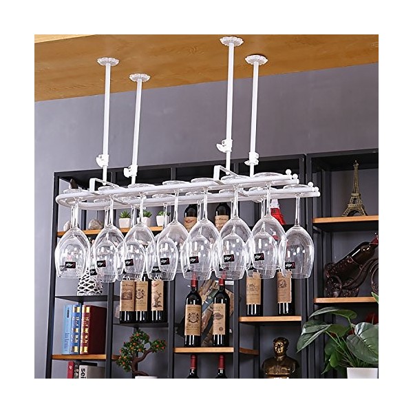 ANSNOW Porte-Gobelet À Vin Suspendu, Décoration Rétro, Casier À Vin, Support de Verre de Bar, Cadre de Gobelet/B/60 * 25Cm