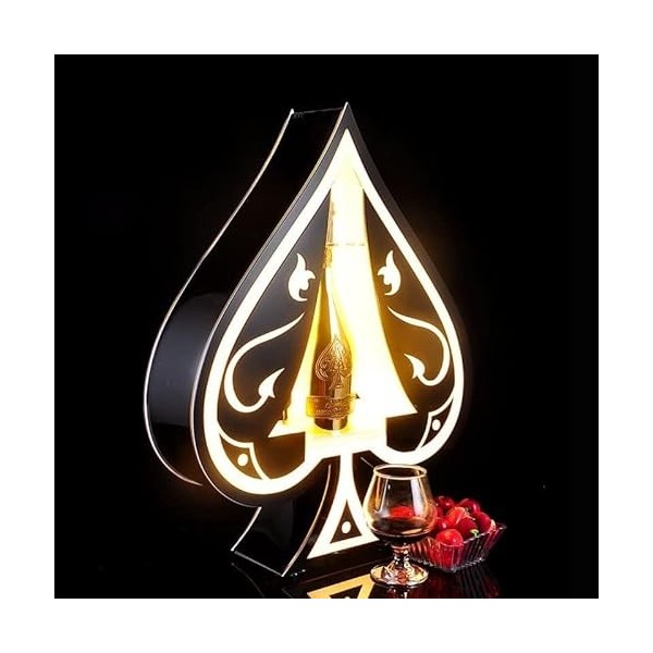 XJZHANG Étagère Daffichage De Bouteille De Liqueur Éclairée par LED, Affichage Glorificateur De Champagne Clignotant De Coul