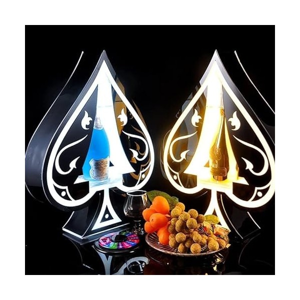 XJZHANG Étagère Daffichage De Bouteille De Liqueur Éclairée par LED, Affichage Glorificateur De Champagne Clignotant De Coul