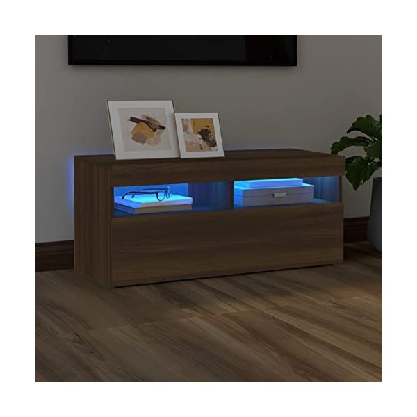 XIAOGUANG Meuble TV avec Lumières LED, Meubles de salon, Meuble TV Salon, Table TV, Table TV, Meuble TV Salle de bains, Meubl