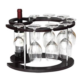 Casier à vin sur pied haut de gamme, support en verre, comptoir européen créatif en bois, rangement de bouteilles de vin pour