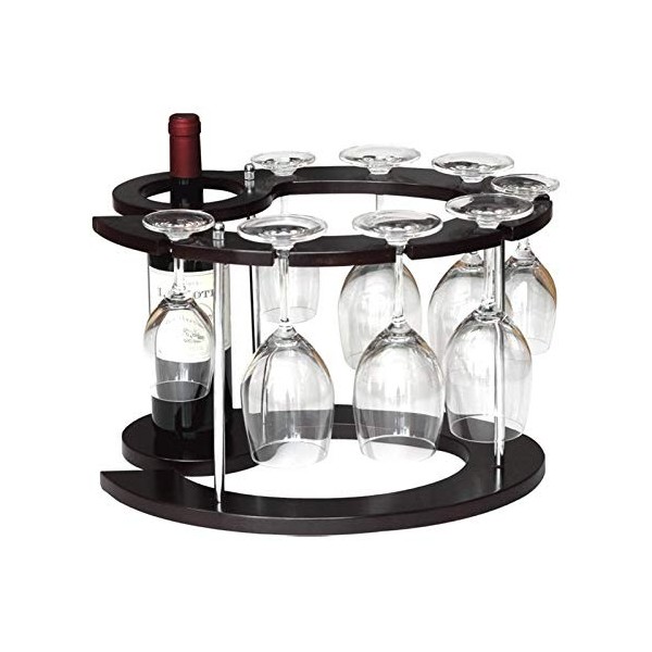 Casier à vin sur pied haut de gamme, support en verre, comptoir européen créatif en bois, rangement de bouteilles de vin pour