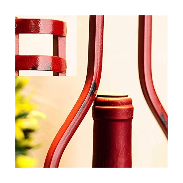 ELzEy Casier à vin sur Pied créatif rétro en Fer à Suspendre au Mur Industriel pour Bouteilles de vin, étagère, Restaurant, B