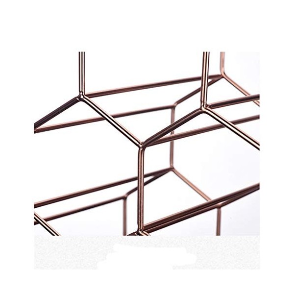 ELzEy Casier à vin en métal pour 6 Bouteilles Porte-Bouteille de vin en nid dabeille sur Pied Portable pour la décoration in