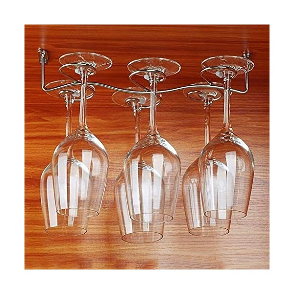 Barware Casier à vin en acier inoxydable Verre à vin Support suspendu Porte-gobelet Continental Vin Support à tasse à vin Ran