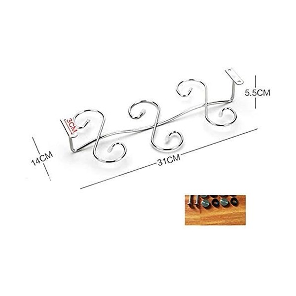 Barware Casier à vin en acier inoxydable Verre à vin Support suspendu Porte-gobelet Continental Vin Support à tasse à vin Ran