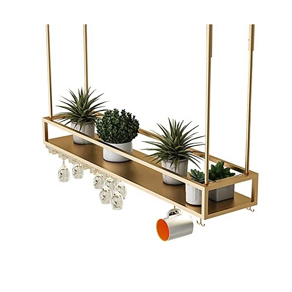 TZUFA Casier à vin Industriel monté au Plafond, casier à vin réglable, Support de Bouteille de vin Suspendu pour Bar, Cuisine