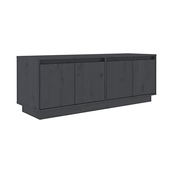 vidaXL Meuble TV Armoire Basse Centre de Divertissement Armoire Média Salon Salle de Séjour Intérieur Gris 110x34x40 cm Bois 