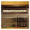 LaxTo Casier à vin Suspendu avec Support en Verre et étagère, Support de Verre à vin au Plafond Suspendu à lenvers, Support 