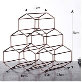 CULPRT Rack de Vin de Style Européen, Grille de Vin Créative, Casier À Vin Ménagers, Acier Inoxydable, Décoration de La Maiso