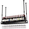 Boxbit Casier à vin, Bar, Restaurant, Suspendu, casier à Verres à vin, Fer rétro européen Suspendu à lenvers, étagère à Bout