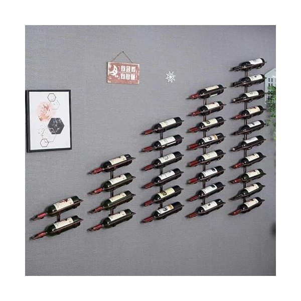 PIKETU Casier à vin, Cadre en Verre de vin en Verre, présentoir Mural Multifonctionnel en métal, Support de décoration Murale
