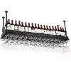 Casier à vin suspendu avec support en verre et étagère, support de verre à vin au plafond suspendu à lenvers, support de ver