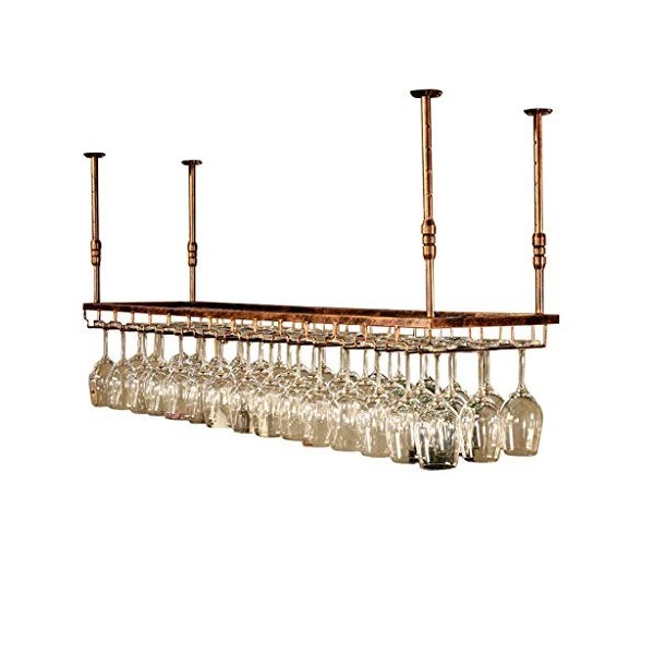 Casier à vin, bar, restaurant, suspendu, casier à verres à vin, porte-bouteille de vin au plafond, supports à verres à pied e