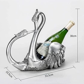 PacuM Sculpture Créative Européenne Rétro Cygne Meuble TV Salon Salle À Manger Décoration De Table Casier À Vin Champagne Éta