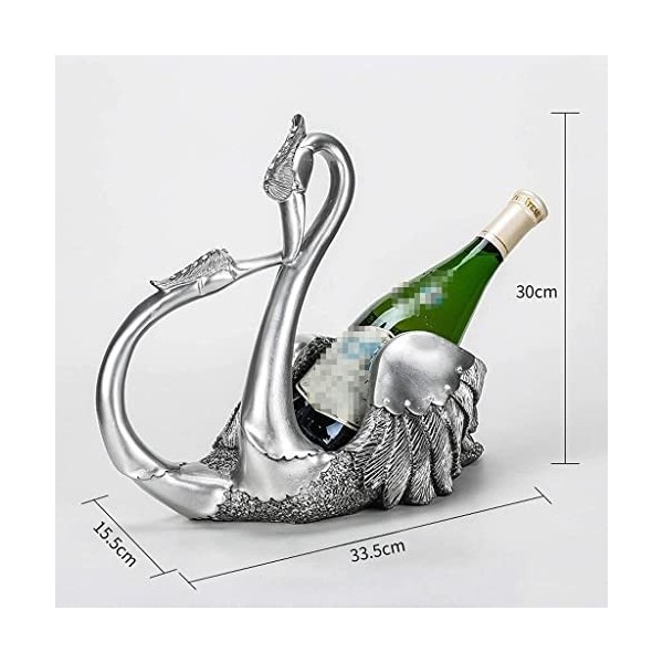 PacuM Sculpture Créative Européenne Rétro Cygne Meuble TV Salon Salle À Manger Décoration De Table Casier À Vin Champagne Éta