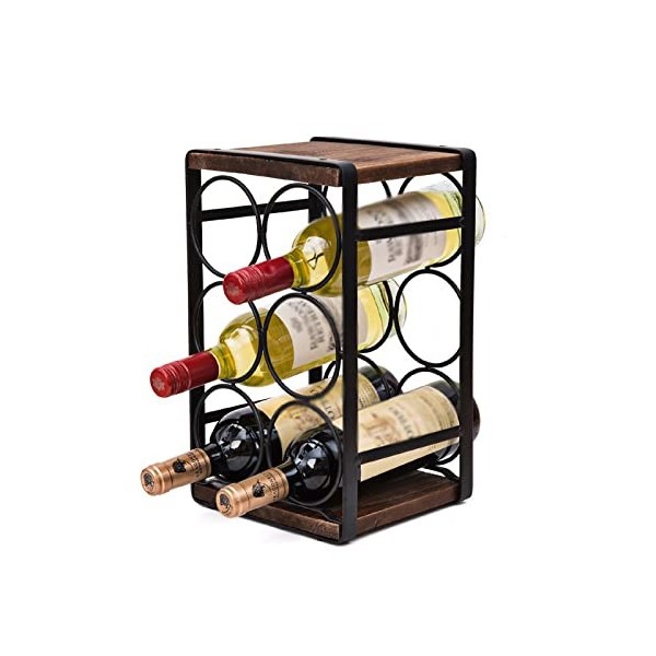 PRUJOY Casier à vin de comptoir, Petit casier à vin, casier à vin autoportant, Cuisine Domestique, Armoire à vin Portable, Mi