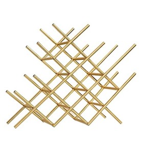 ELzEy Casier à vin Casier à vin géométrique sur Pied de Style européen adapté aux décorations Douces de la Maison, Salon TV d