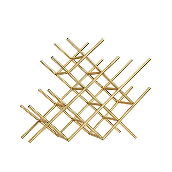 ELzEy Casier à vin Casier à vin géométrique sur Pied de Style européen adapté aux décorations Douces de la Maison, Salon TV d