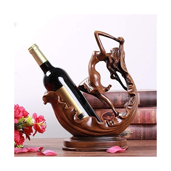 Casier à vin sur pied danseur, casier à vin en résine, meilleur porte-bouteille de vin, accessoires de support à vin de déess