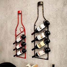 ELzEy Casier à vin en Fer fixé au Mur et sous larmoire Supports de Stockage de vin Organisation et Rangement de Cuisine Ense