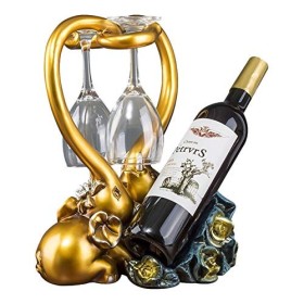 ELzEy Casier à vin sur Pied en résine en Forme déléphant, décoration Moderne Minimaliste pour la Maison, Le Salon, décoratio