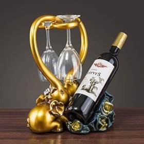 ELzEy Casier à vin sur Pied en résine en Forme déléphant, décoration Moderne Minimaliste pour la Maison, Le Salon, décoratio