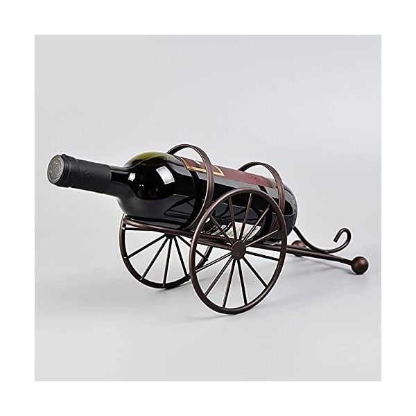 ELzEy Casier à vin Fait Main en métal de Type Canon rétro/Ornements/décorations Cuisines Salon,B Full Moon