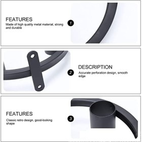 DEUYO Casier à vin Rouge Mural Rond Ornements casier à vin en Fer forgé Maison Petite Armoire à vin Rouge Minimaliste Moderne