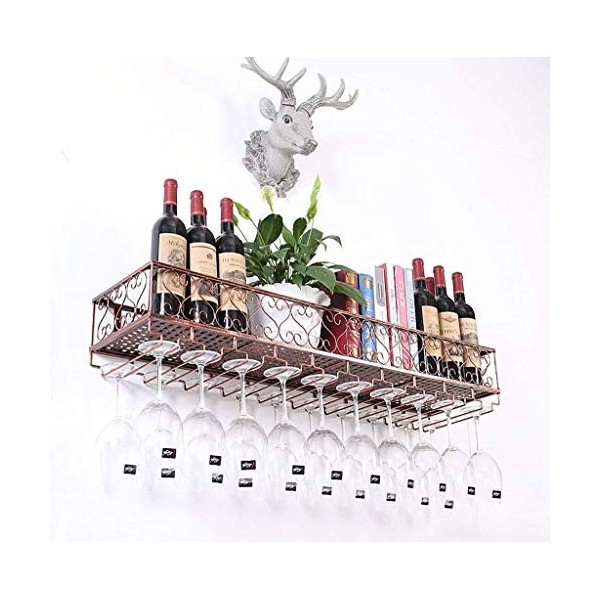 SARUEL Casier À Vin Mural Européen À Pieds Hauts, Rangement De Décorations De Casier À Vin Suspendu Créatif À lenvers/Blanc/