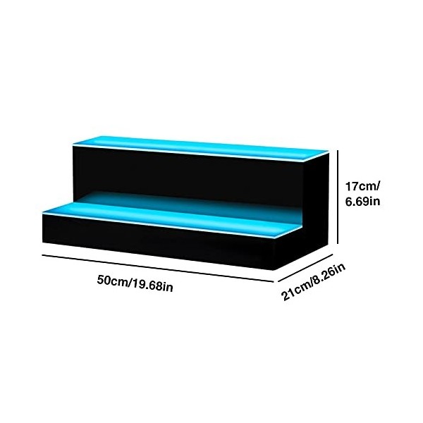 Présentoir De Bouteille De Vin Présentoir De Bouteille dalcool Éclairé par LED 2 Étapes, Casiers À Vin Boissons Étagères Dé
