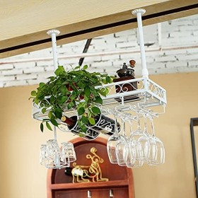 Casier à vin Vintage Style Industriel Bar décoration Fer casier à vin créatif Refroidisseur de vin casier à Verre à vin Suspe