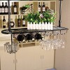 Casier à vin Casier à vin Suspendu créatif, Cintre en Verre à vin en Fer, Support à vin à lenvers, étagère de Stockage de vi