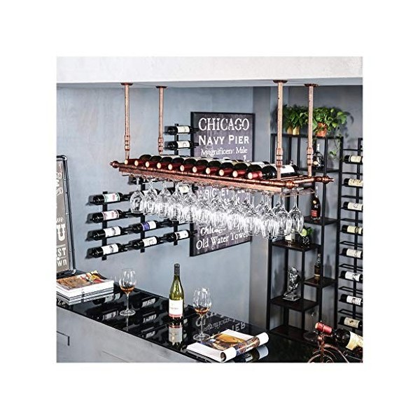 Décoration de casier à bouteilles de vin européen suspendu, casier à vin casier à verres à vin, support à gobelet créatif pou